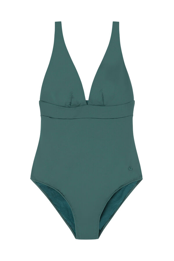 Womensecret Zeleni kupaći kostim s efektom oblikovanja Zelena