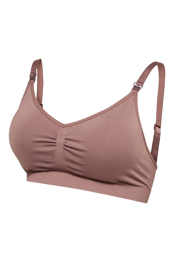 Mamalicious Cotton maternity bra pink
