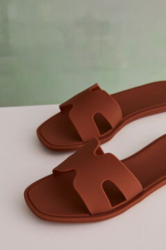Womensecret Brown T-strap sandals green