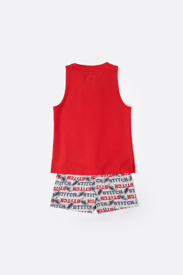 Admas Pijama corto Stitch university rojo