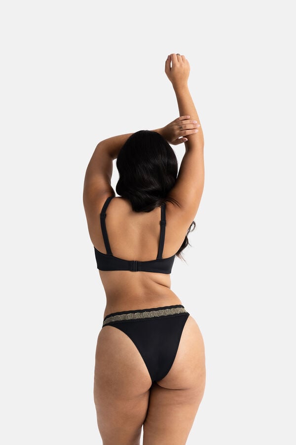 Womensecret Braguita de bikini brasileña negro