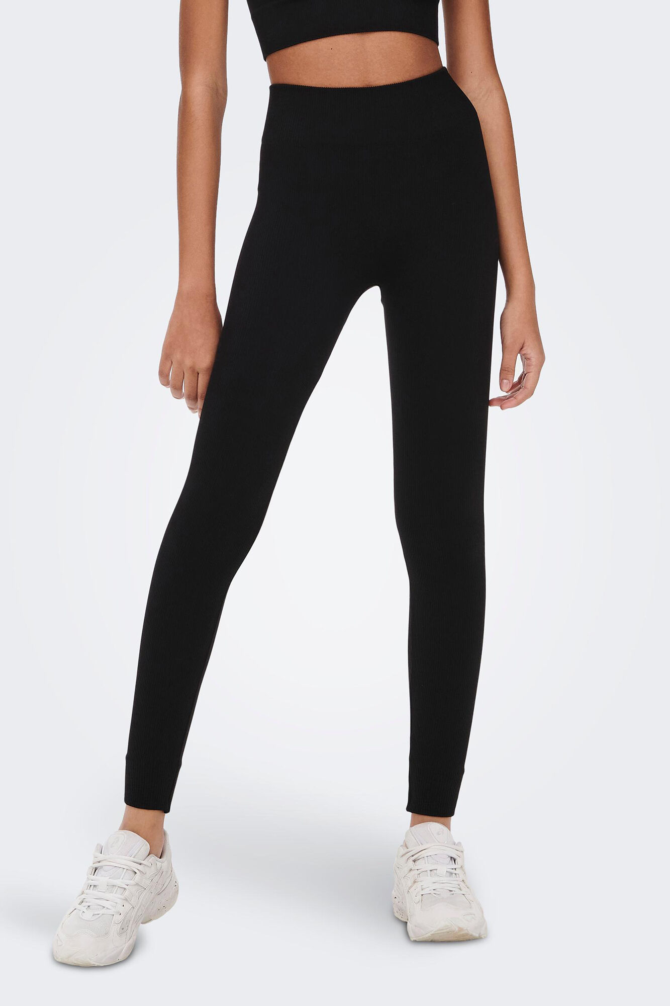 Only Play Lange gerippte Stretchleggings