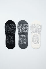 Women'secret Grey animal print 3-pack socks grey