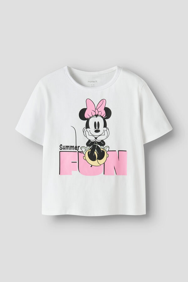 Name it Short sleeve girl's T-shirt MINNIE white