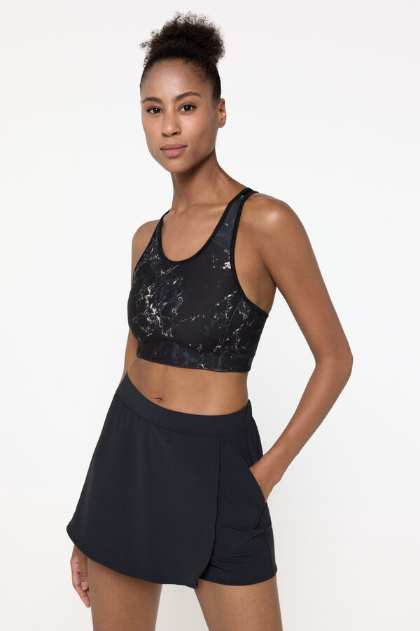 Only Play Sujetador deportivo reversible negro/estampado negro