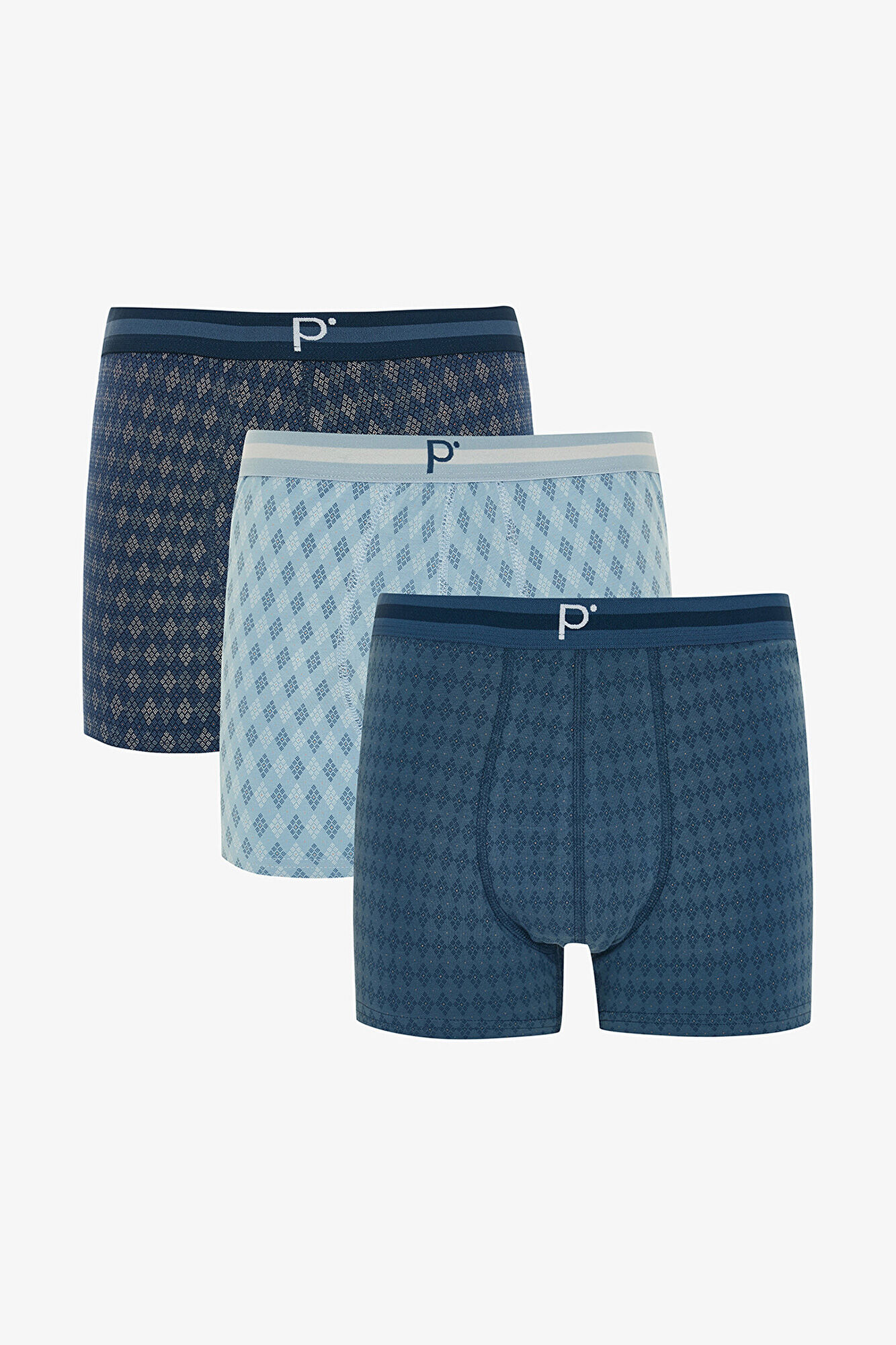 Penti Boxer masculino com estampa xadrez, pacote com 3
