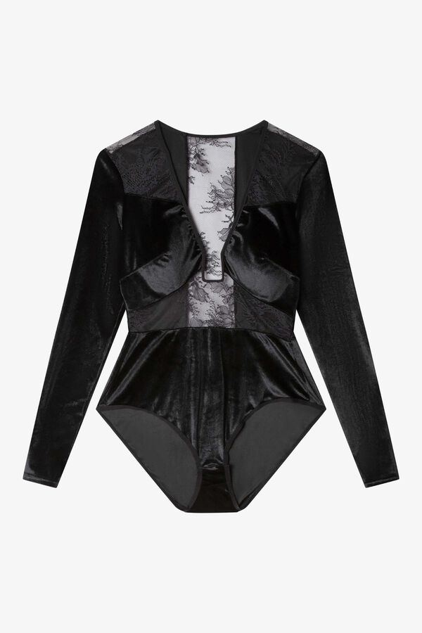 Gisela Long sleeve body with cups black