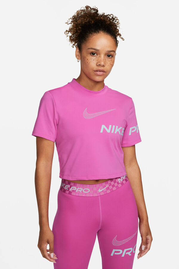 Womensecret Camiseta Nike Crop Dri-fit Fuksija
