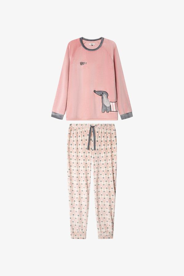 Gisela Fleece pyjamas pink