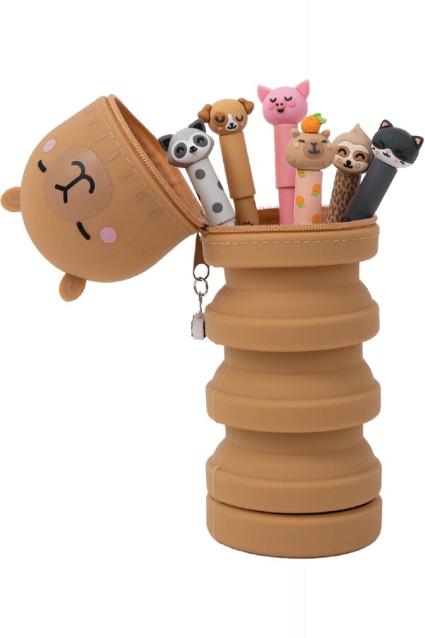 Mr. Wonderful Conjunto 6 Canetas + Estojo Capivara estampado