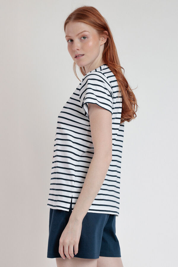 Admas Pijama curto Disney Mickey Patch azul