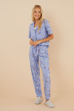 Womensecret Classic blue 100% cotton Snoopy pyjamas blue
