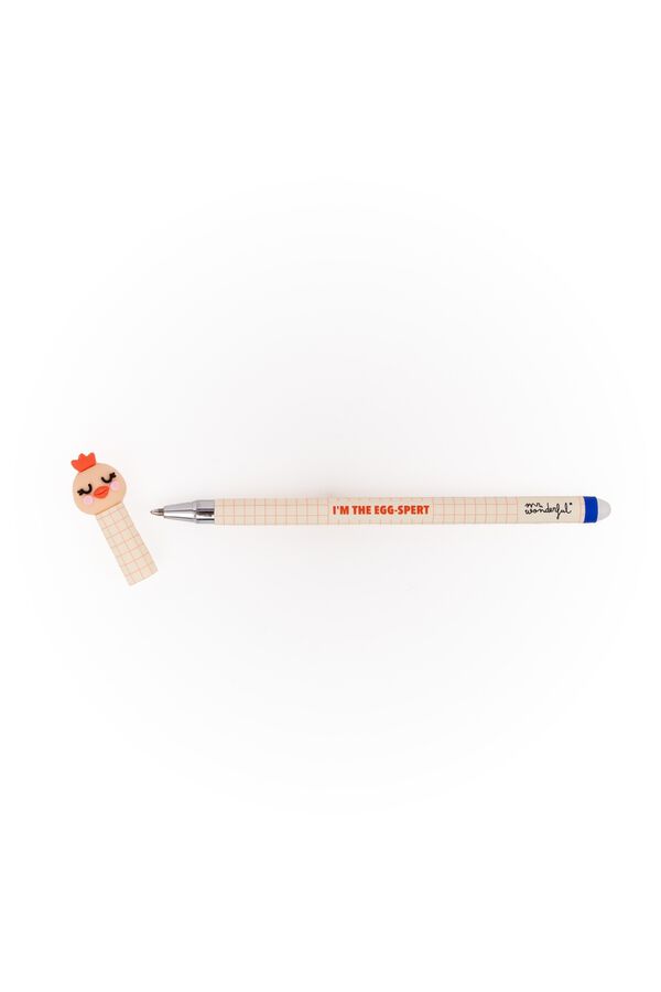 Mr. Wonderful Erasable pen Bo-Bo hen - I'm the egg-spert printed