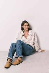 Women'secret Pantoufles BIO ferm&eacute;es beiges