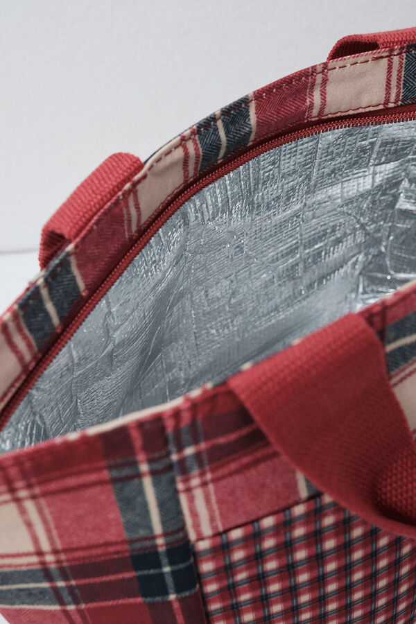 Women'secret Red plaid lunch bag printed