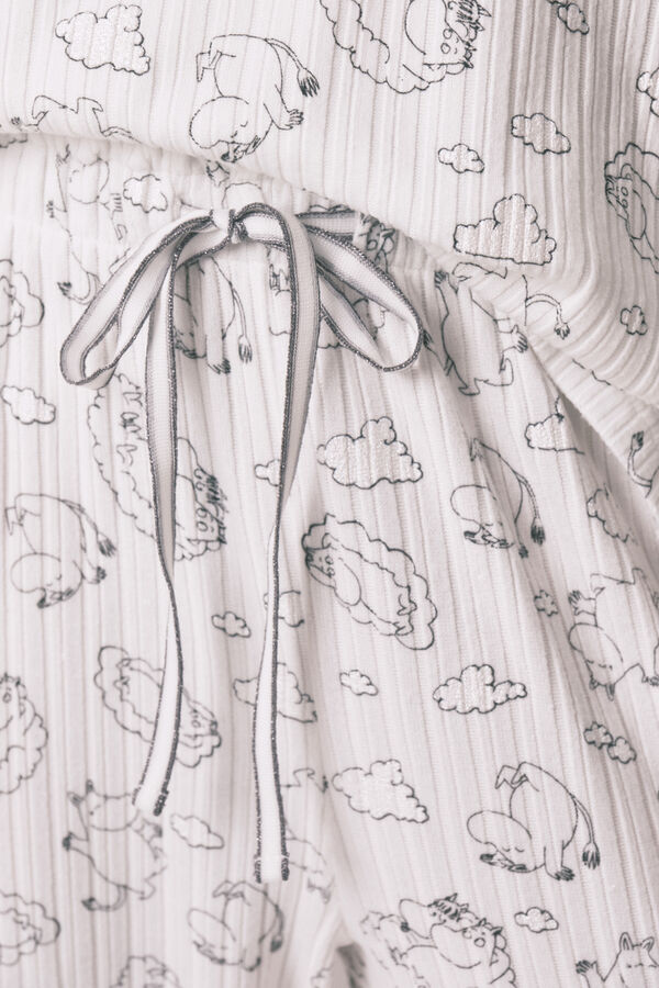 Women'secret Pyjama c&ocirc;tel&eacute; doux imprim&eacute; Moomin blanc blanc