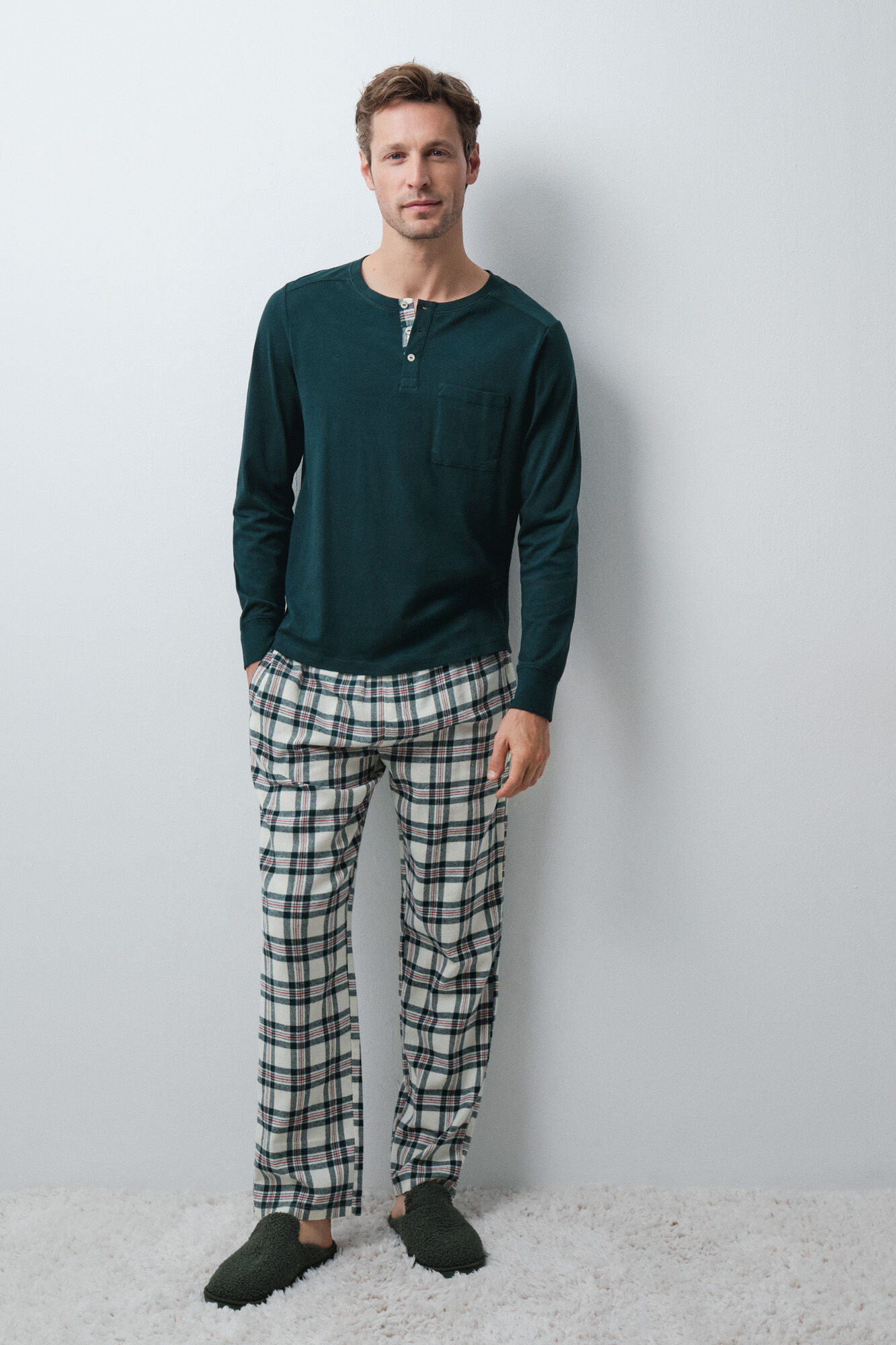 Women'secret Plaid cotton men's pyjamas