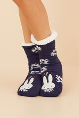 Women'secret Calcetines borreguito tricot Miffy azul