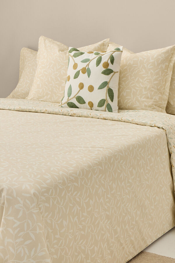 Textura Reversible printed duvet case blanc