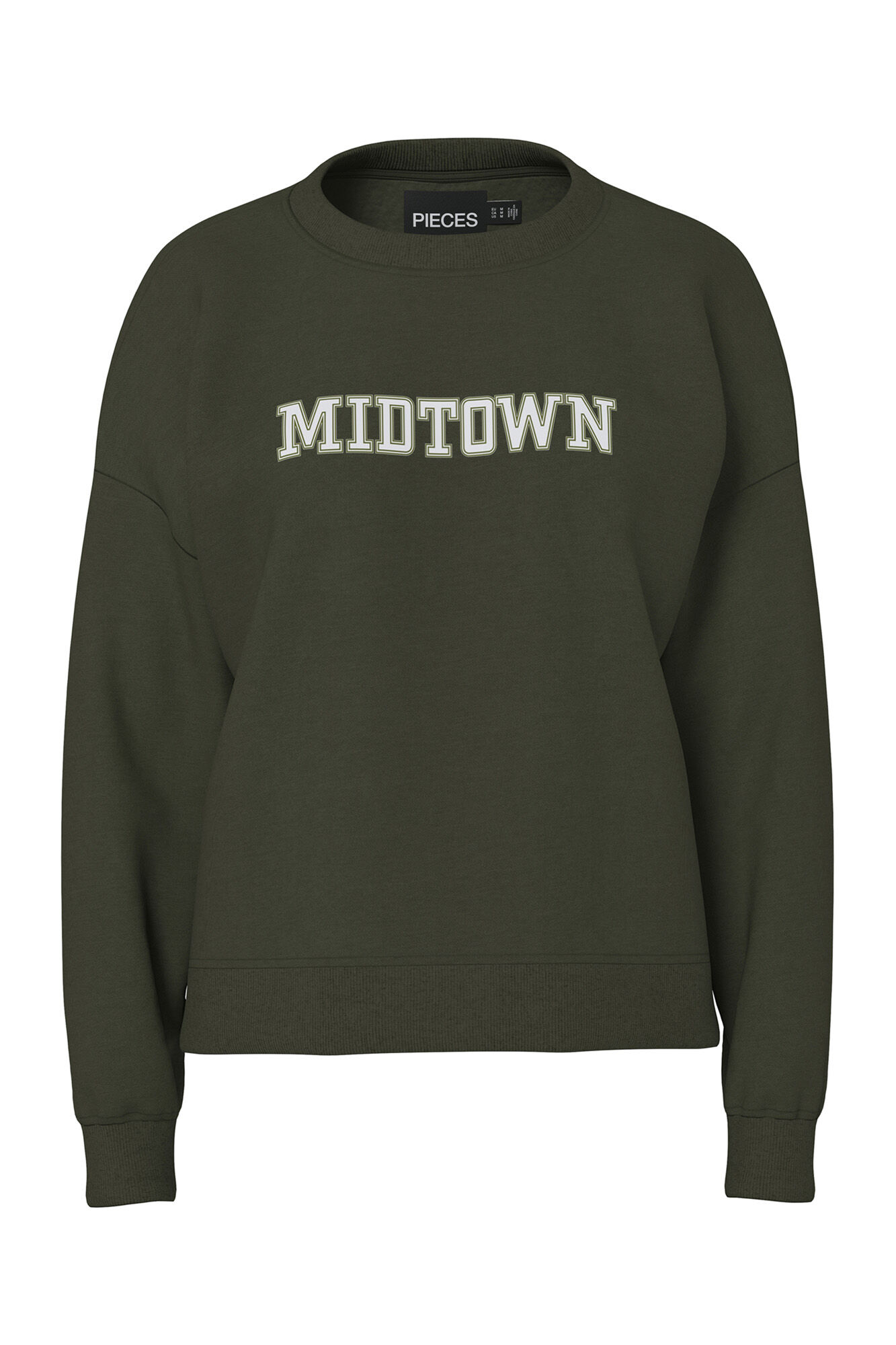 Pieces L&auml;ssiges gr&uuml;nes Midtown Sweatshirt