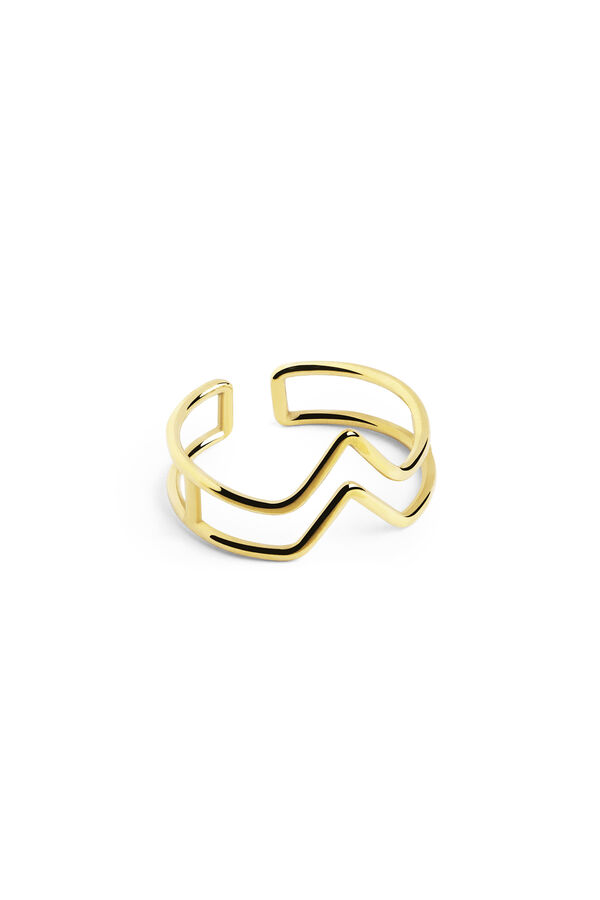 Womensecret Gold Double Peak Ring imprimé