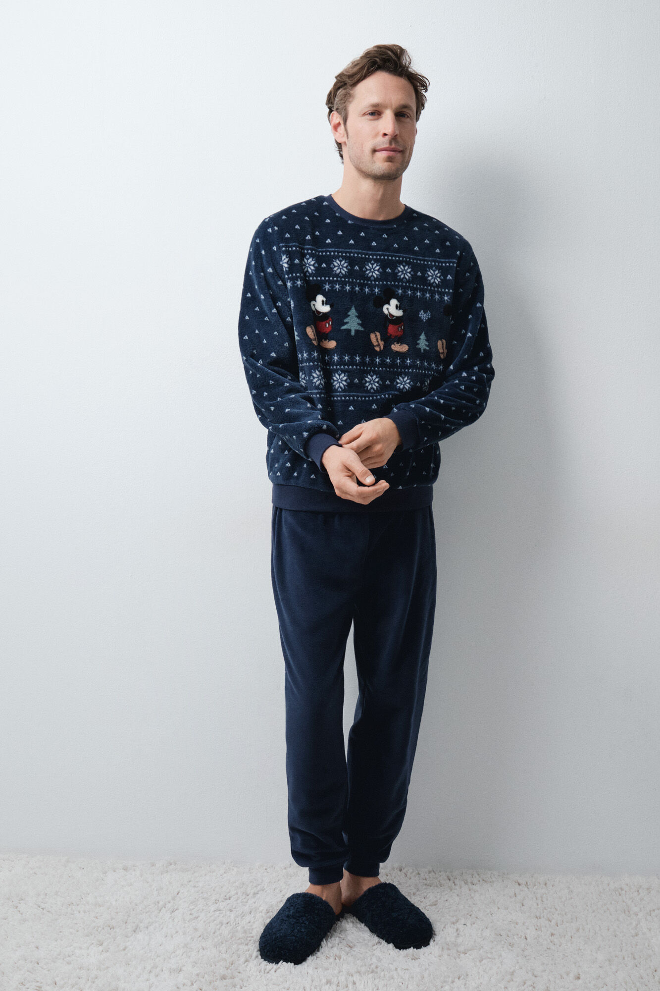 Women'secret Mickey men's fleece pyjamas