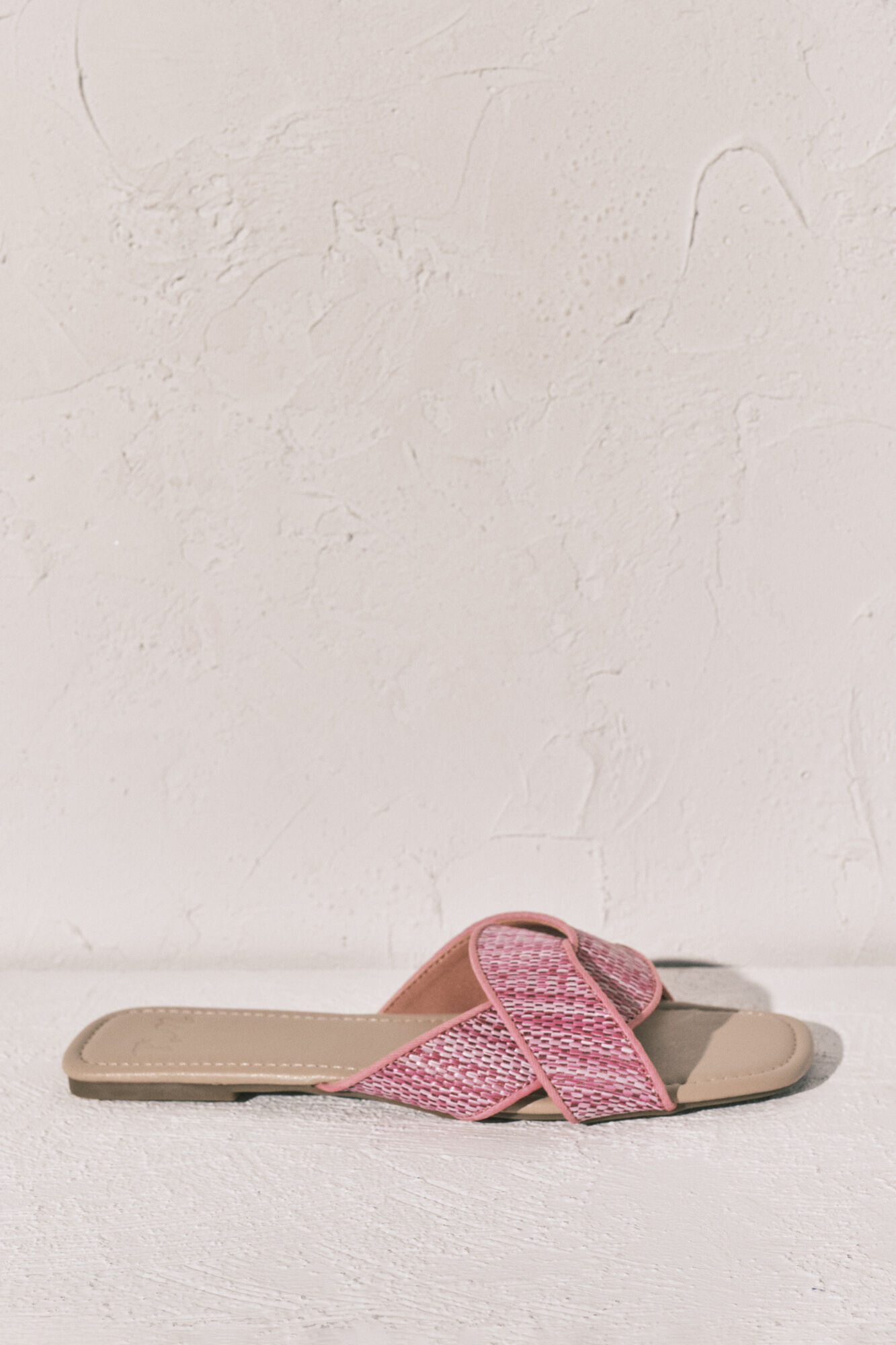 Women'secret Lilac raffia mule sandals