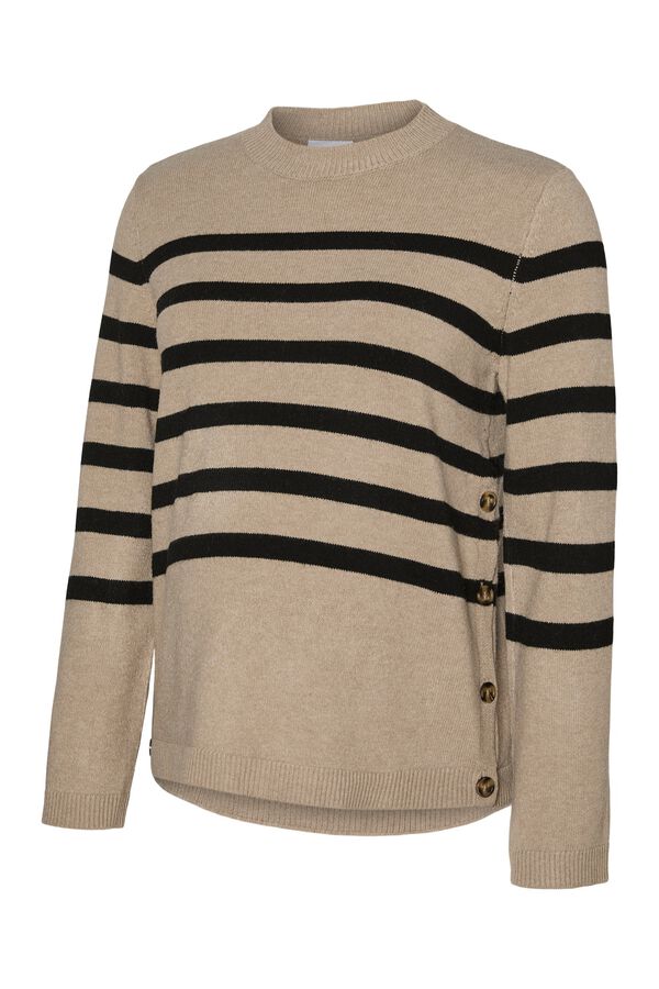 Mamalicious Striped maternity jumper nude