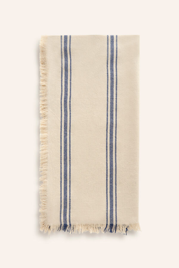 Womensecret Bari blue woven stripe tablecloth kék