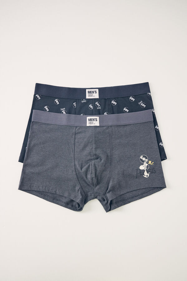 Womensecret Lot 2 caleçons boxer coton Snoopy gris