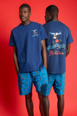 Admas Disney ride the wave short pajamas blue