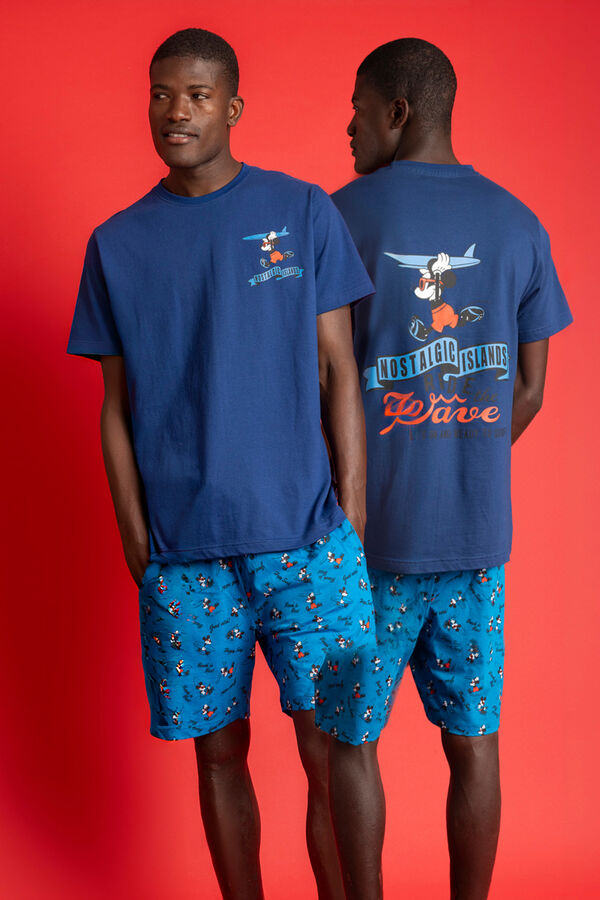Admas Disney ride the wave short pajamas blue