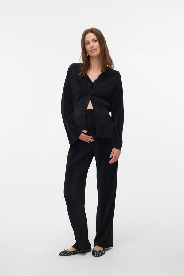 Mamalicious Top de maternity e amamentação de manga comprida  preto