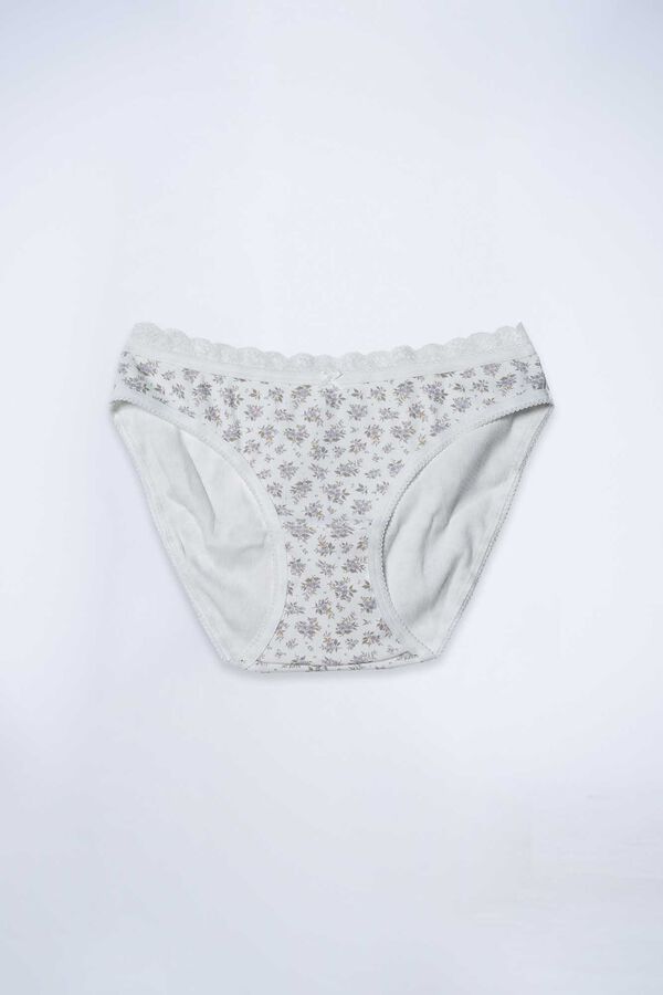 Ohma! Print ribbed maternity panties white