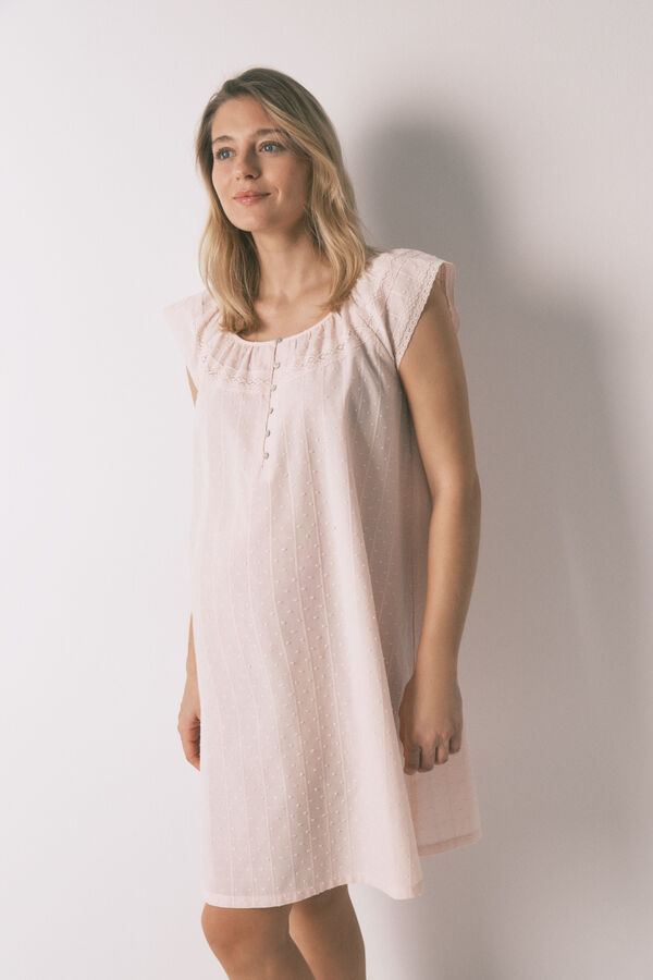 Women'secret Green cotton long nightgown maternity red