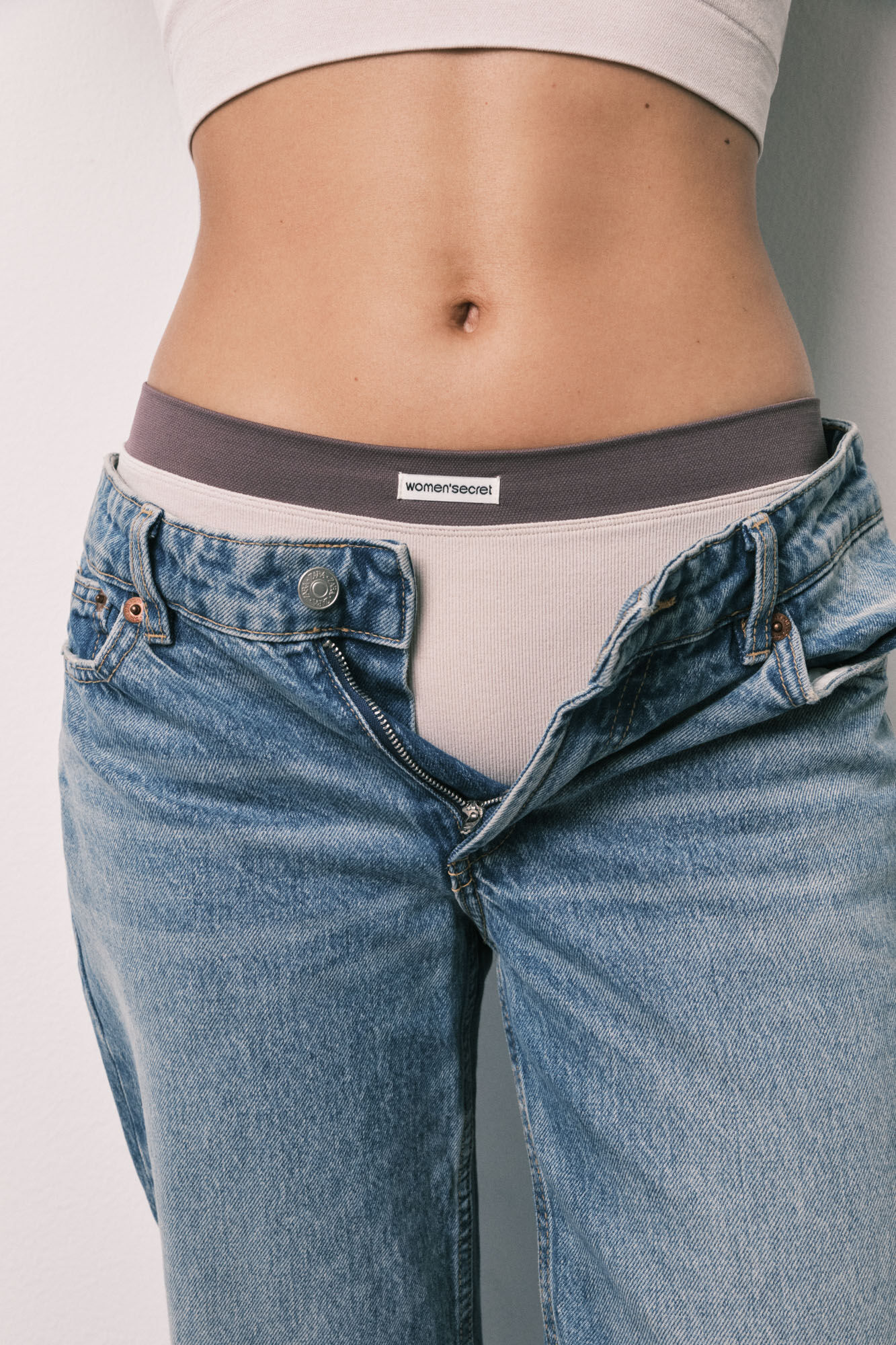 Women'secret Beige seamless ribbed boxers