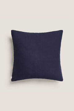 Womensecret Capa travesseiro 100% algodão aplicação flor 45 x 45 cm. azul