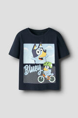 Name it T-shirt Bluey manga curta para menino azul