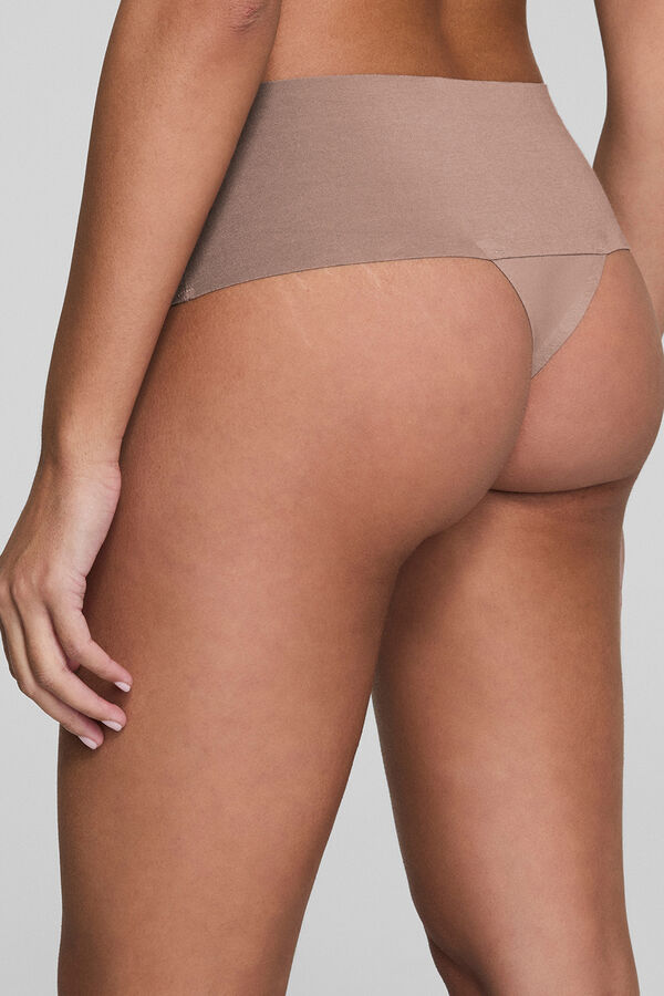 Spanx Tanga moldeador invisible algod&oacute;n nude