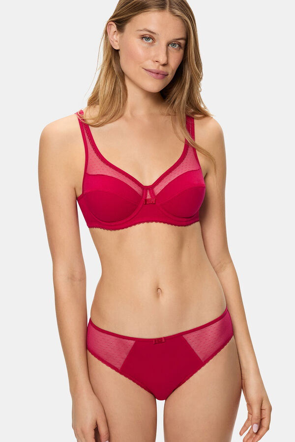 DIM Generous Organic Cotton Briefs  red