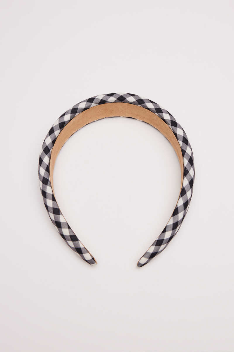 Womensecret Gingham braided headband black