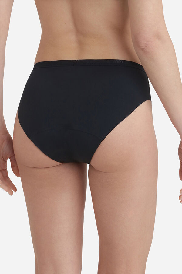 DIM Microfibre menstrual panty, moderate flow black