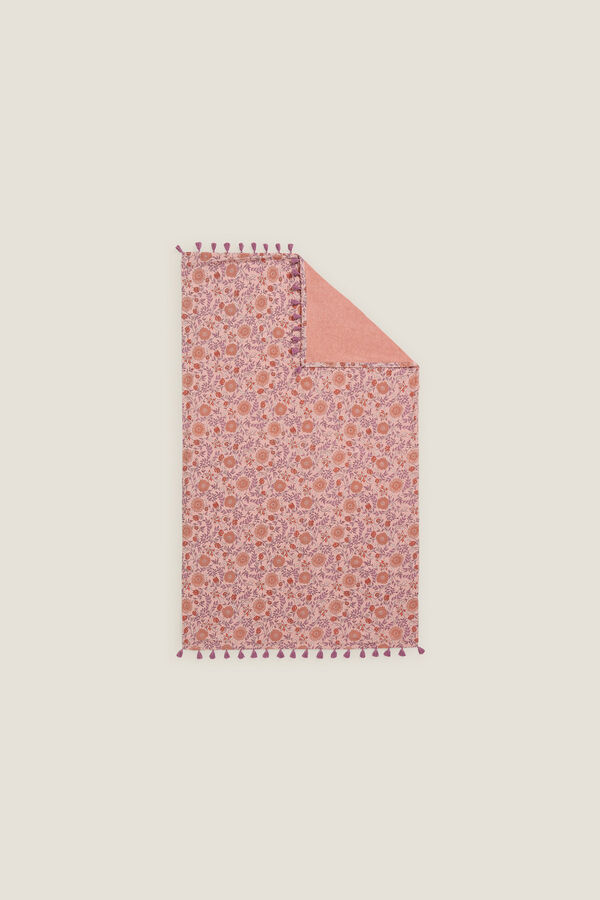 Womensecret Floral print terrycloth beach towel rózsaszín