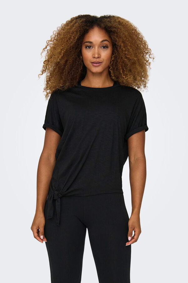 Womensecret Side-tie T-shirt noir