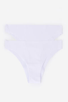 Womensecret 2 microfiber brazilian panties pack white