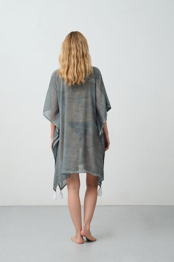 Womensecret Túnica algodón detalle bordado gris