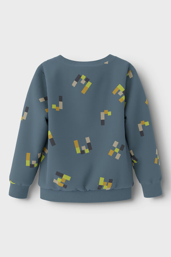 Womensecret Boy's geometric letters sweatshirt blue