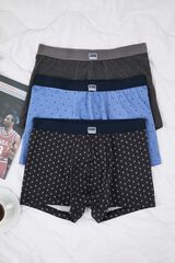 Trendyol Multicoloured cotton 3-pack boxers blue