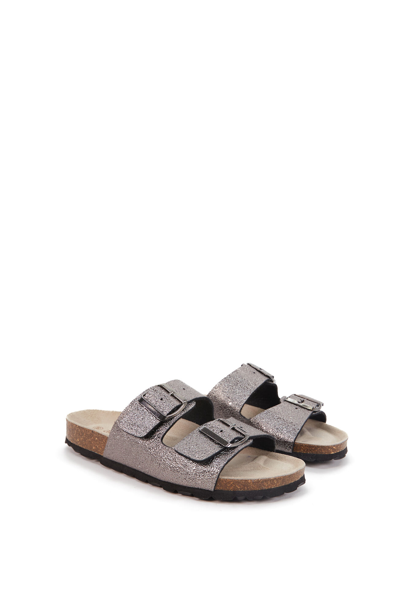 Abbacino Sandalia plana piel hebillas