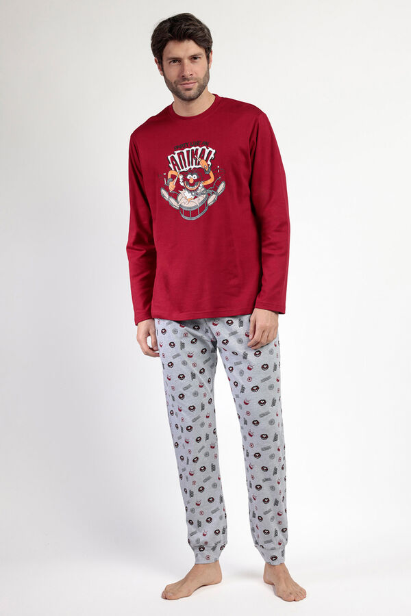 Admas Pijama largo estampado Muppets para hombre burdeos